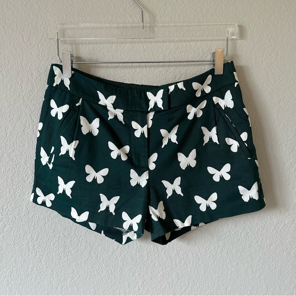 J. Crew Shorts Green Butterfly Shorts